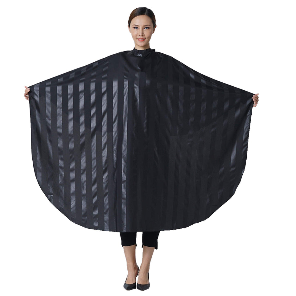 SMARTHAIR professional salon cape in black, 54x62 inches, for full-body protection during treatments.