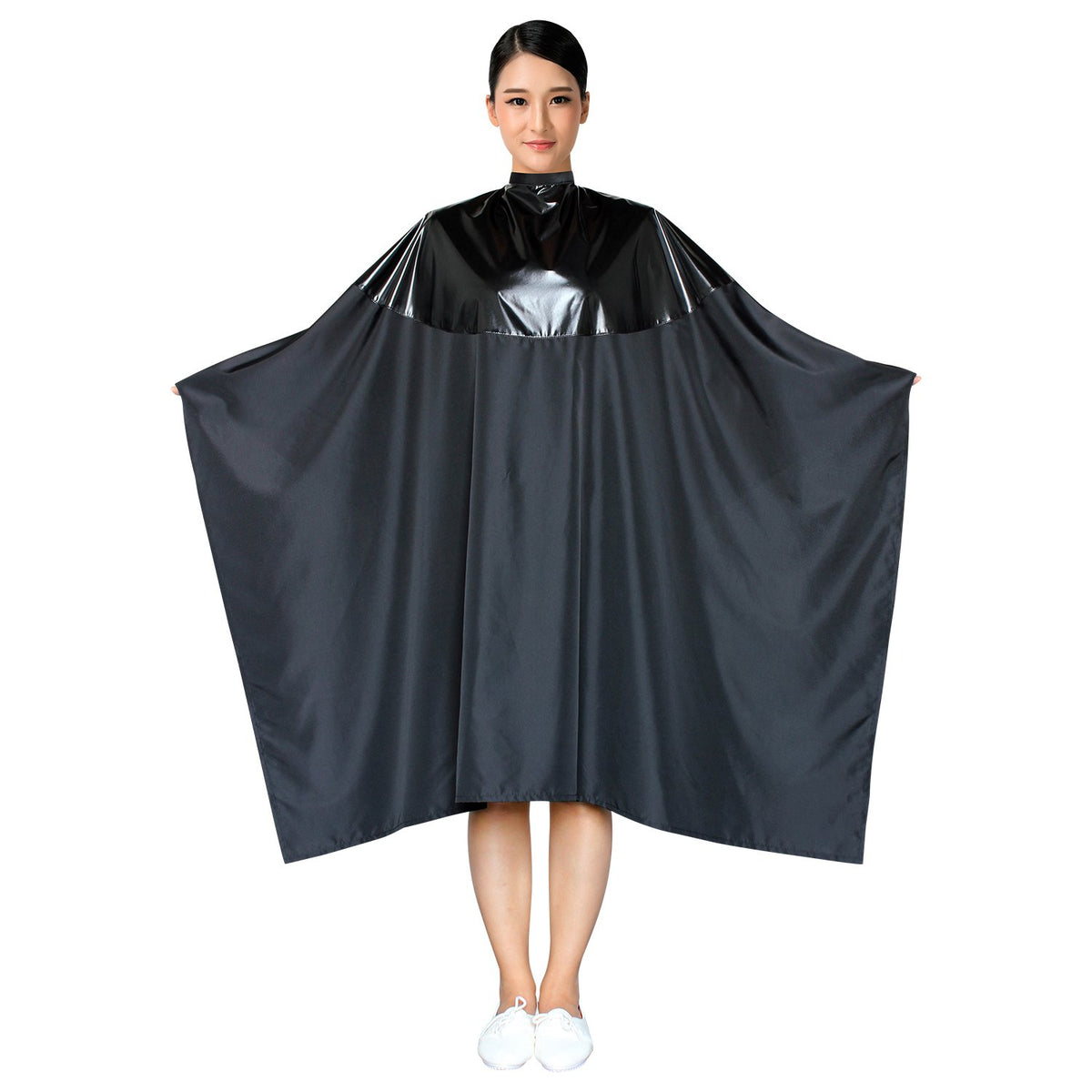 Adjustable neck closure ensures a secure, comfortable fit for clients