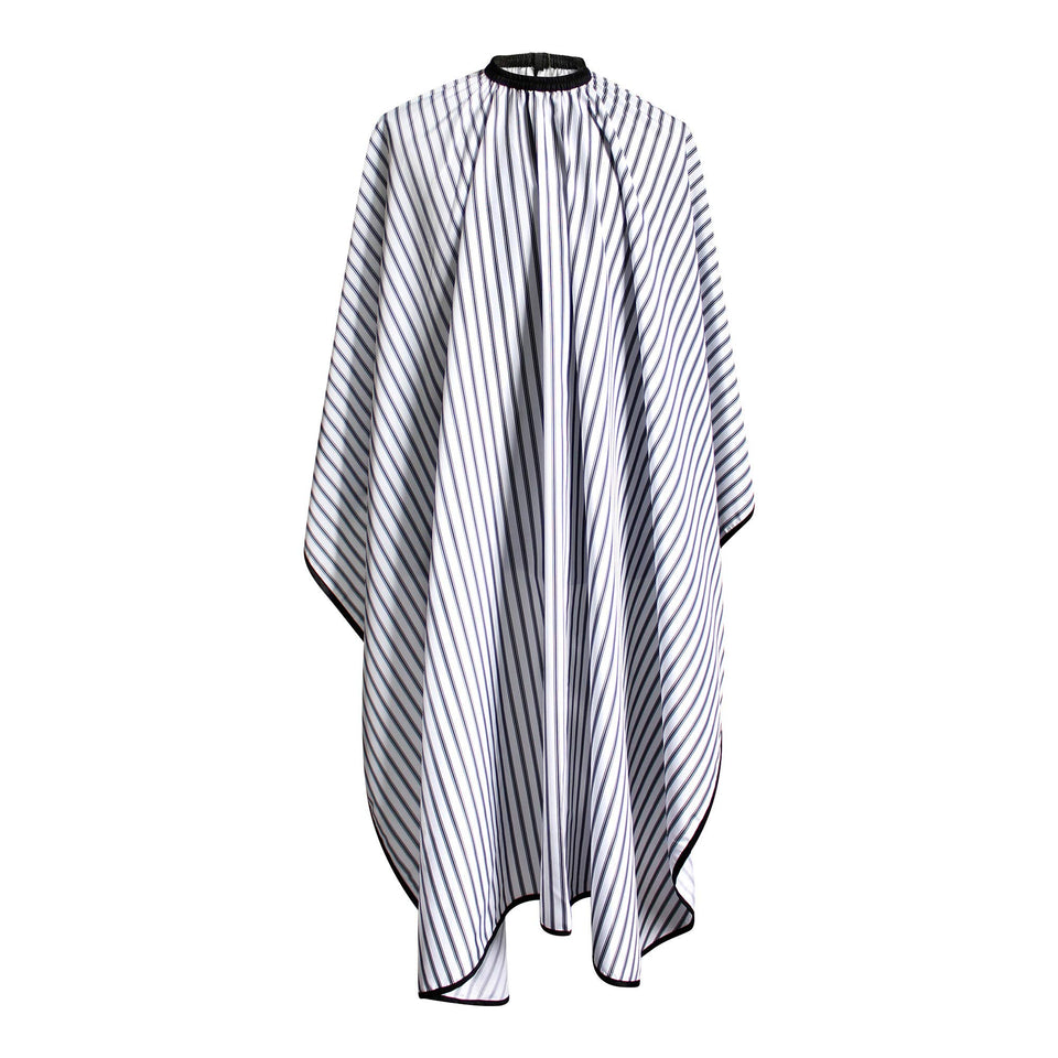 SMARTHAIR professional salon cape in black and white stripes for grooming
