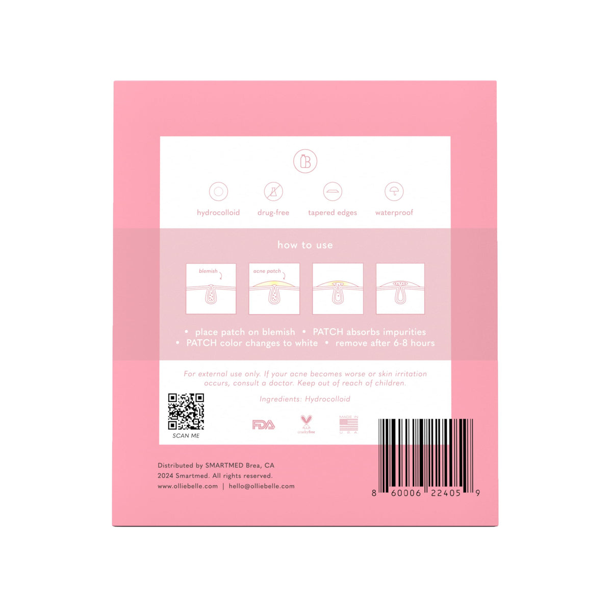 SMARTMED Cover Dot invisible patch blends with skin for daytime wear.