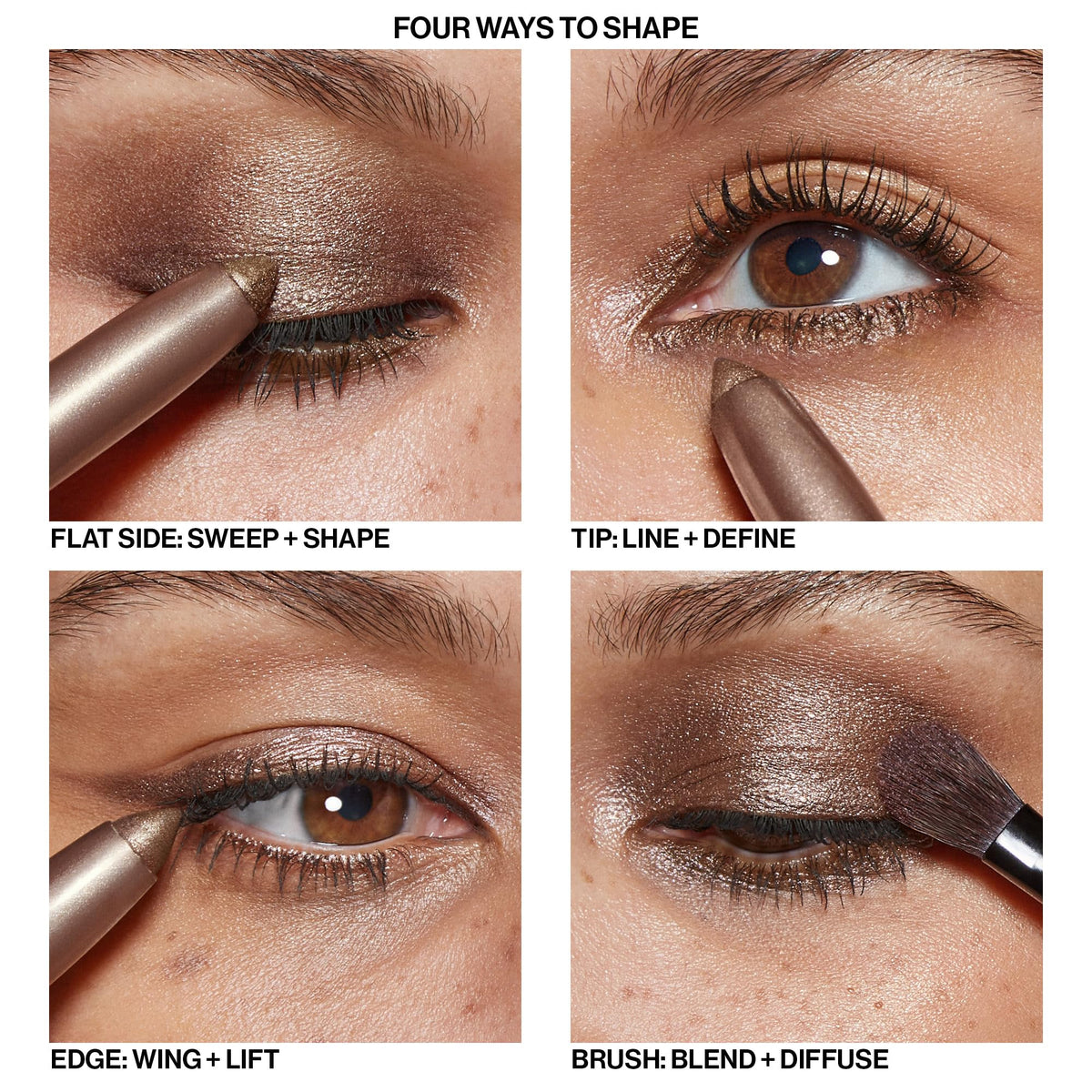 Smashbox Always On Eyeshadow Stick applied to eyelid for easy contouring