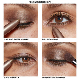 Smashbox Always On Eyeshadow Stick applied to eyelid for easy contouring