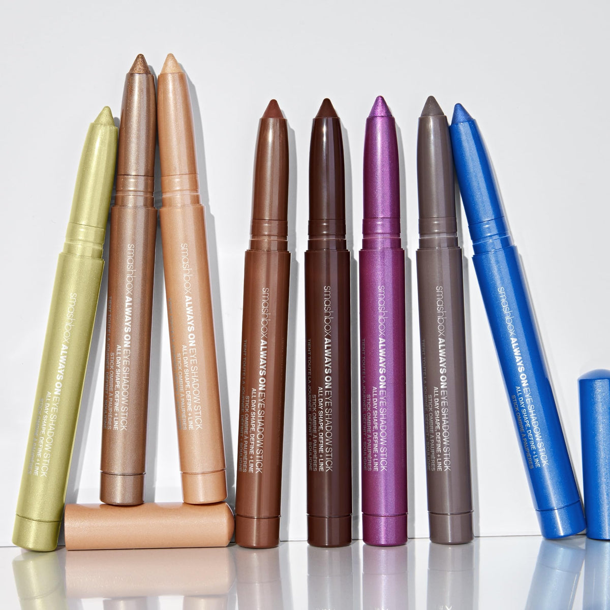 Smashbox Always On Eyeshadow Stick packaging in hand for on-the-go use