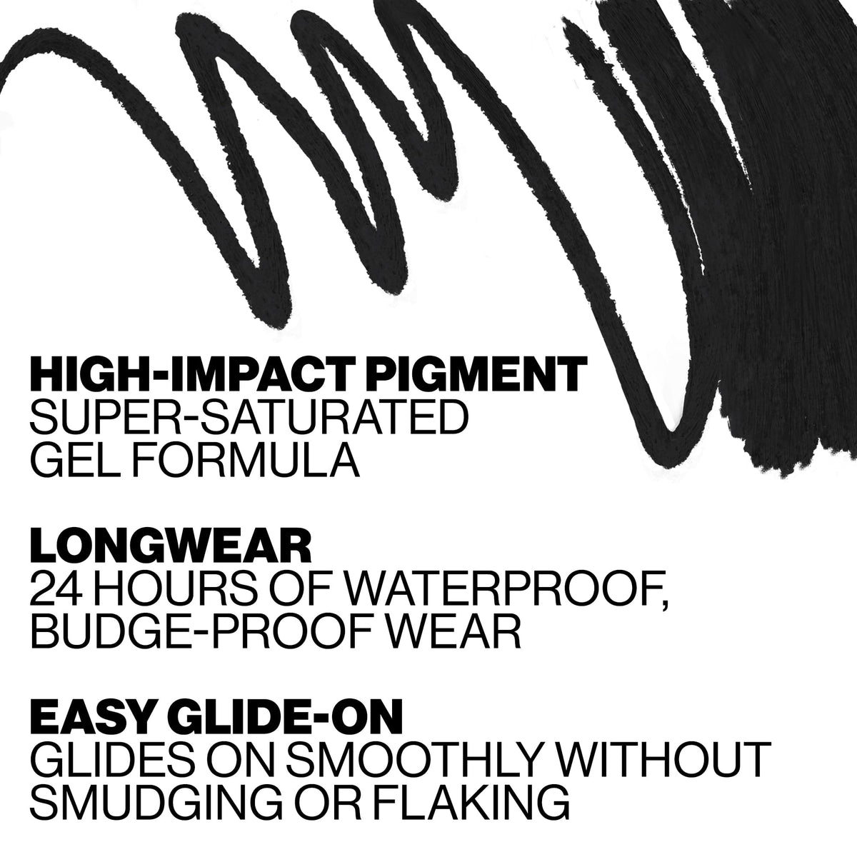Smashbox Always On Gel Eye Liner pencil-tip close-up enables precise, buildable definition.
