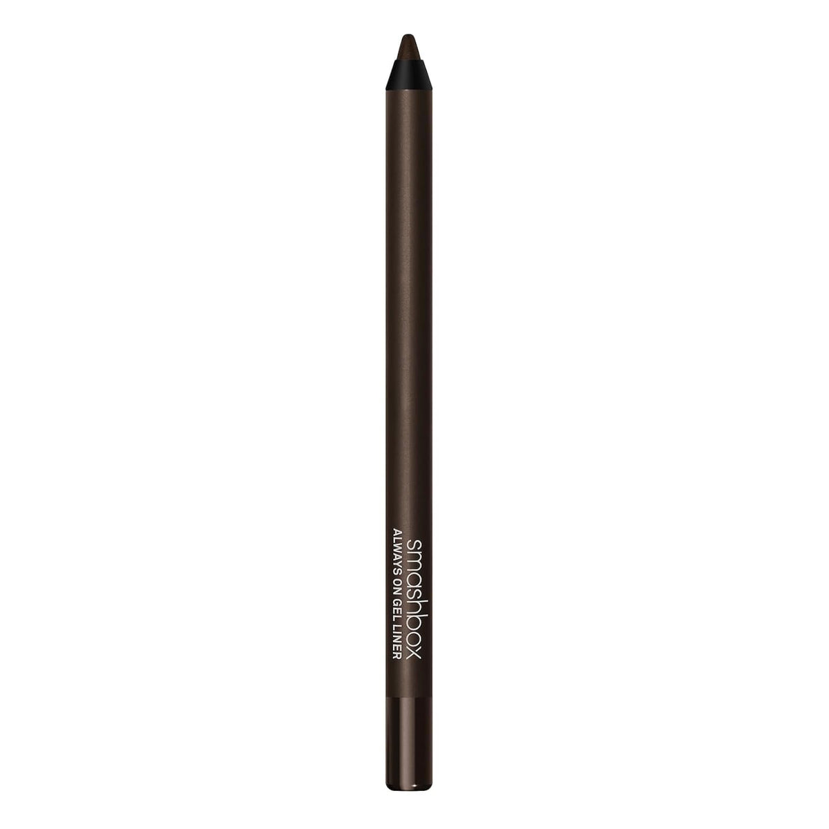 Smashbox Always On Gel Eyeliner Brewed graphic look closeup highlighting versatility.