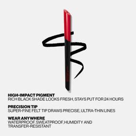 Smashbox Always On Liquid Eyeliner in action creating a dramatic winged look