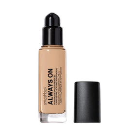 Smashbox Always On Skin-Balancing Foundation bottle closeup showing balanced oil and long wear