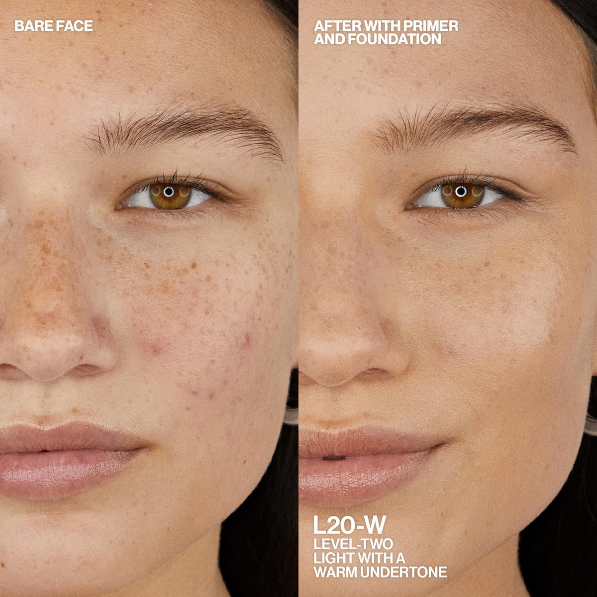 Smashbox Always On swatches reveal medium-to-full coverage and natural finish.