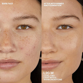 Smashbox Always On swatches reveal medium-to-full coverage and natural finish.