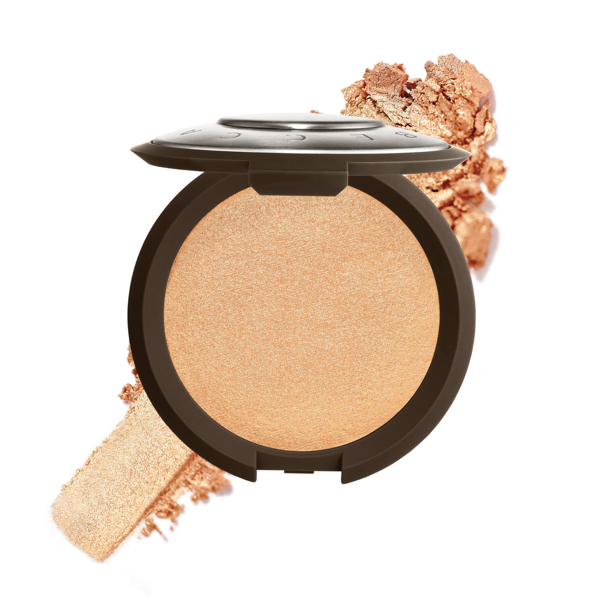 Smashbox x BECCA Champagne Pop compact highlighter for a luminous, natural glow