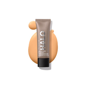 Smashbox Halo Glow bottle close-up for radiant hydrated skin
