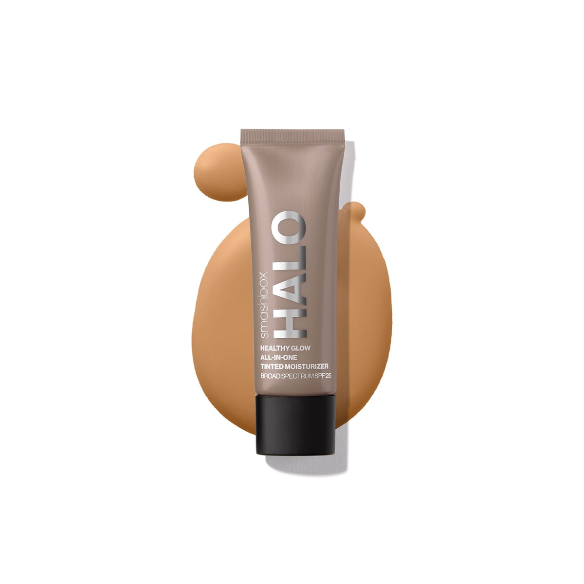 Smashbox Halo Healthy Glow tinted moisturizer swatch shows natural dewy finish for everyday wear