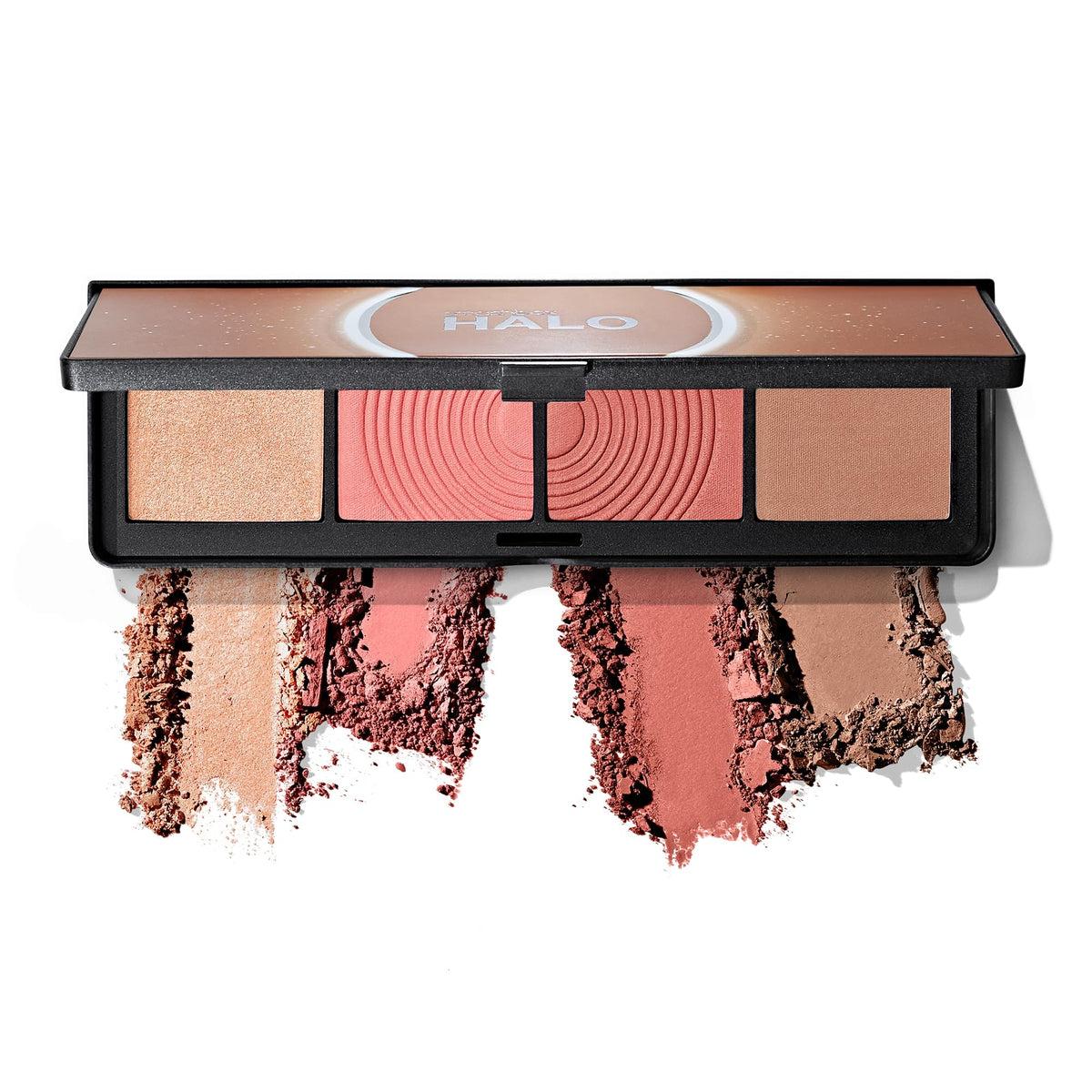 Smashbox Halo Sculpt + Glow palette compact front view for portable contour and glow.