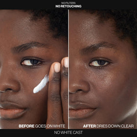 Smashbox primer being applied to skin by hand for long-lasting makeup.
