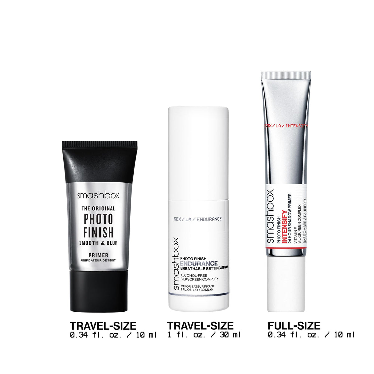 Smashbox Prime and Set kit packaging displayed for on-the-go use
