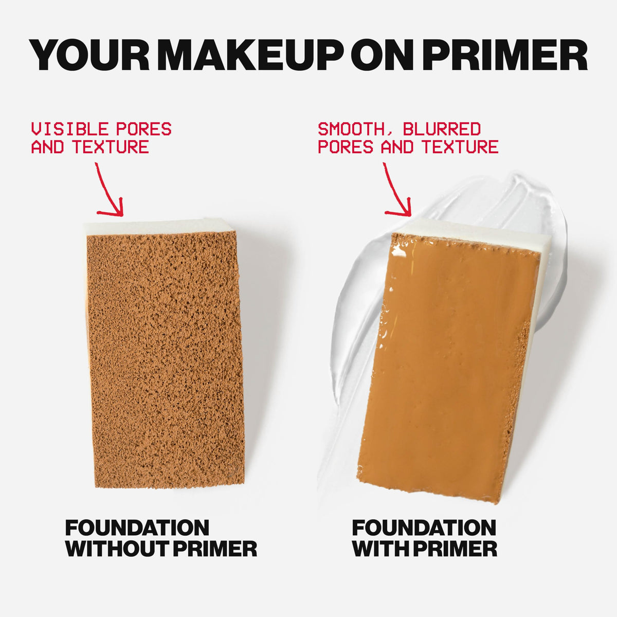 Smashbox travel-size face primer application on the skin