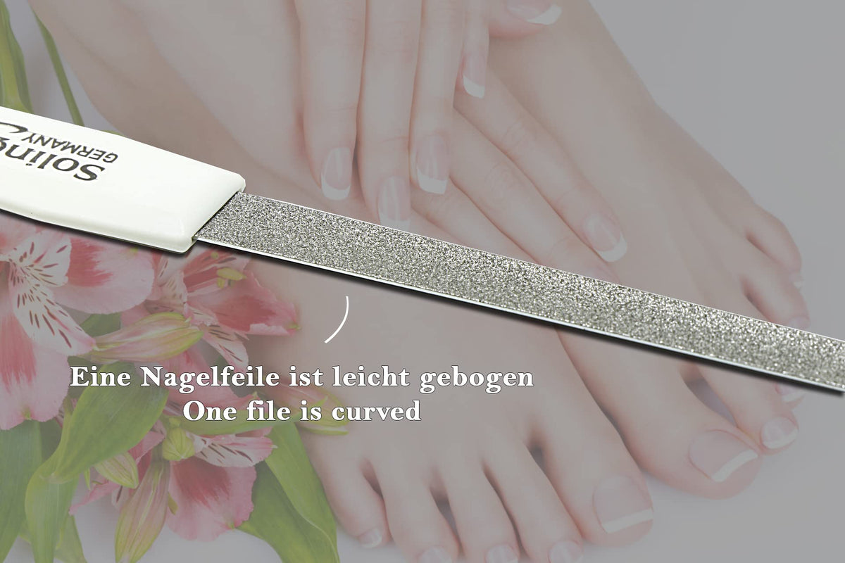 SMI curved nail file for contouring and comfortable control.