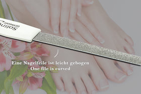 SMI curved nail file for contouring and comfortable control.