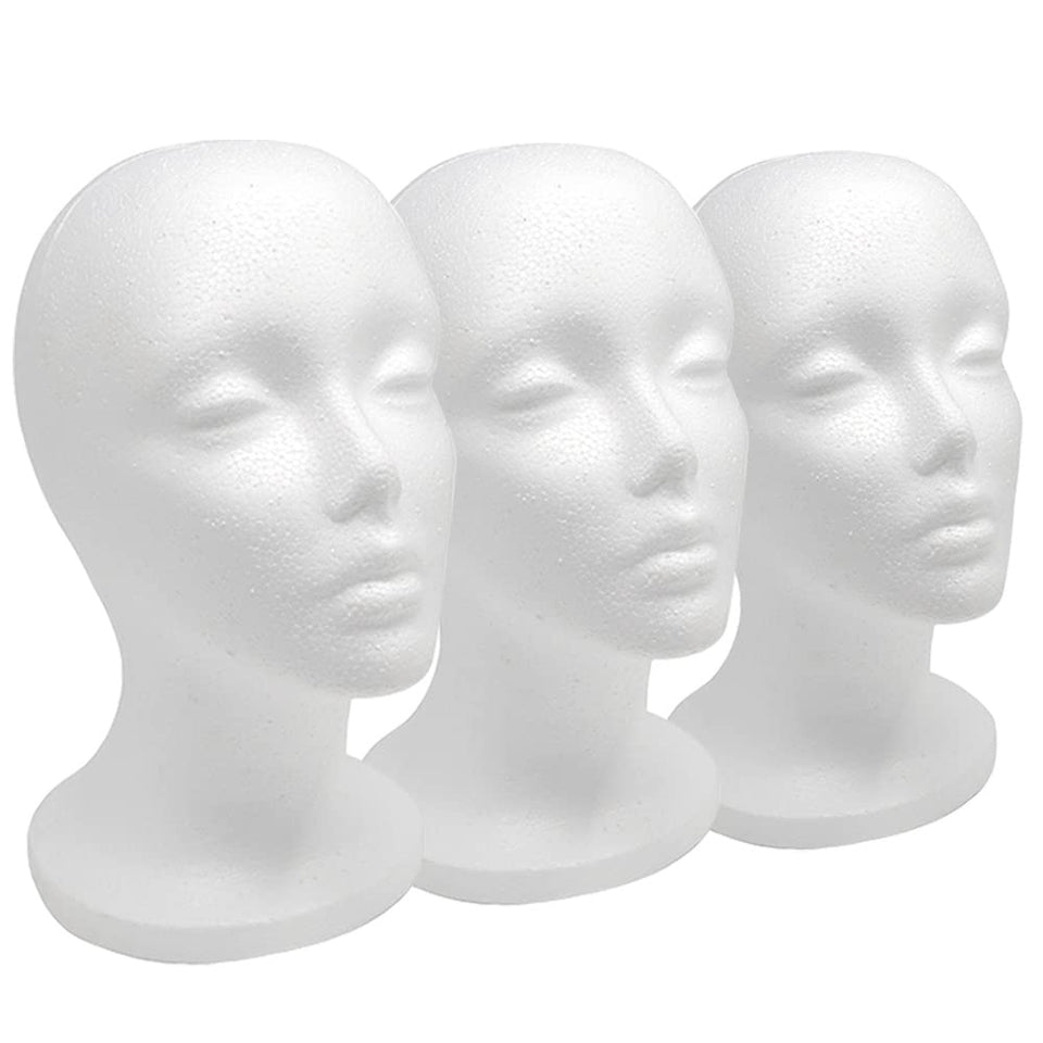 Smilco 12-inch foam wig head for secure styling and display