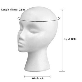 Smilco foam wig head with clamp hole for stable travel styling