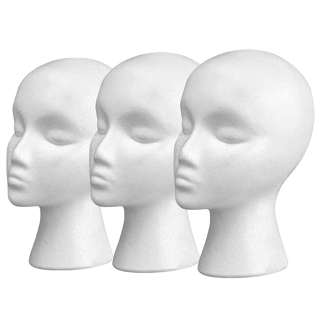 Smilco wig head tall female foam stand for display and styling.
