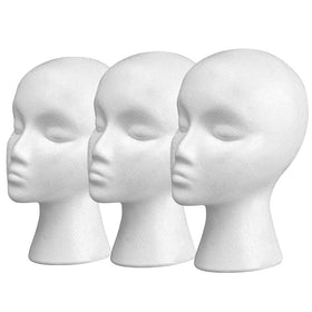 Smilco wig head tall female foam stand for display and styling.