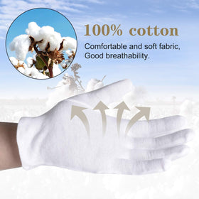 Smilco gloves close-up highlighting soft, breathable cotton for comfort.