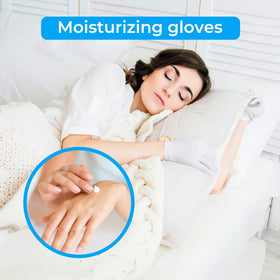 Smilco gloves care shot illustrating machine washable convenience.