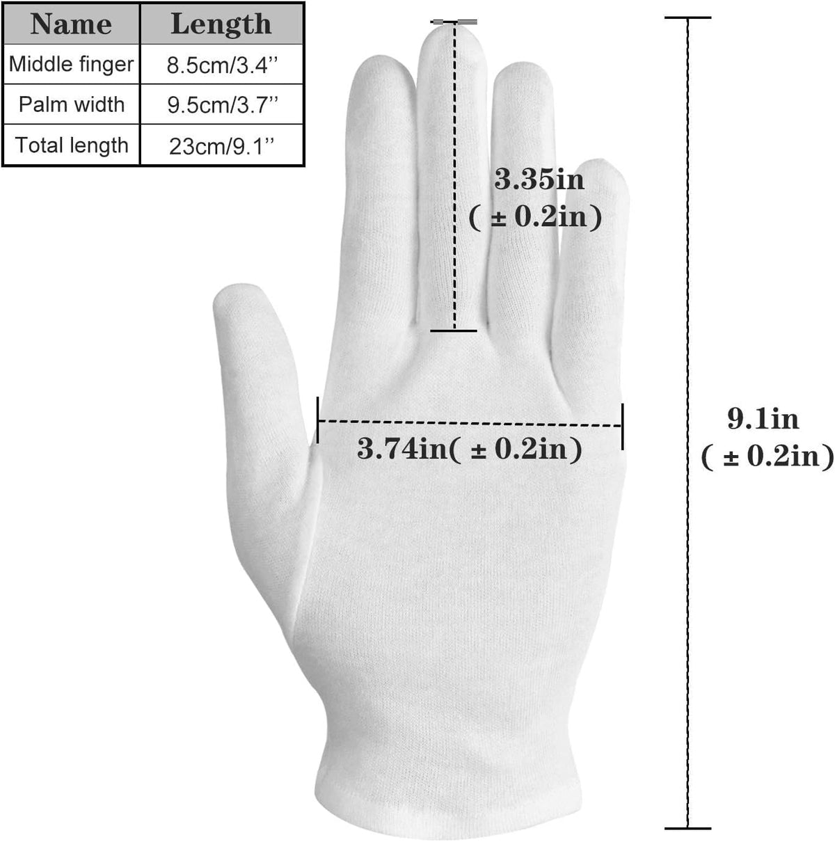 Smilco gloves stretchy fabric demonstrates one-size-fits-most versatility.