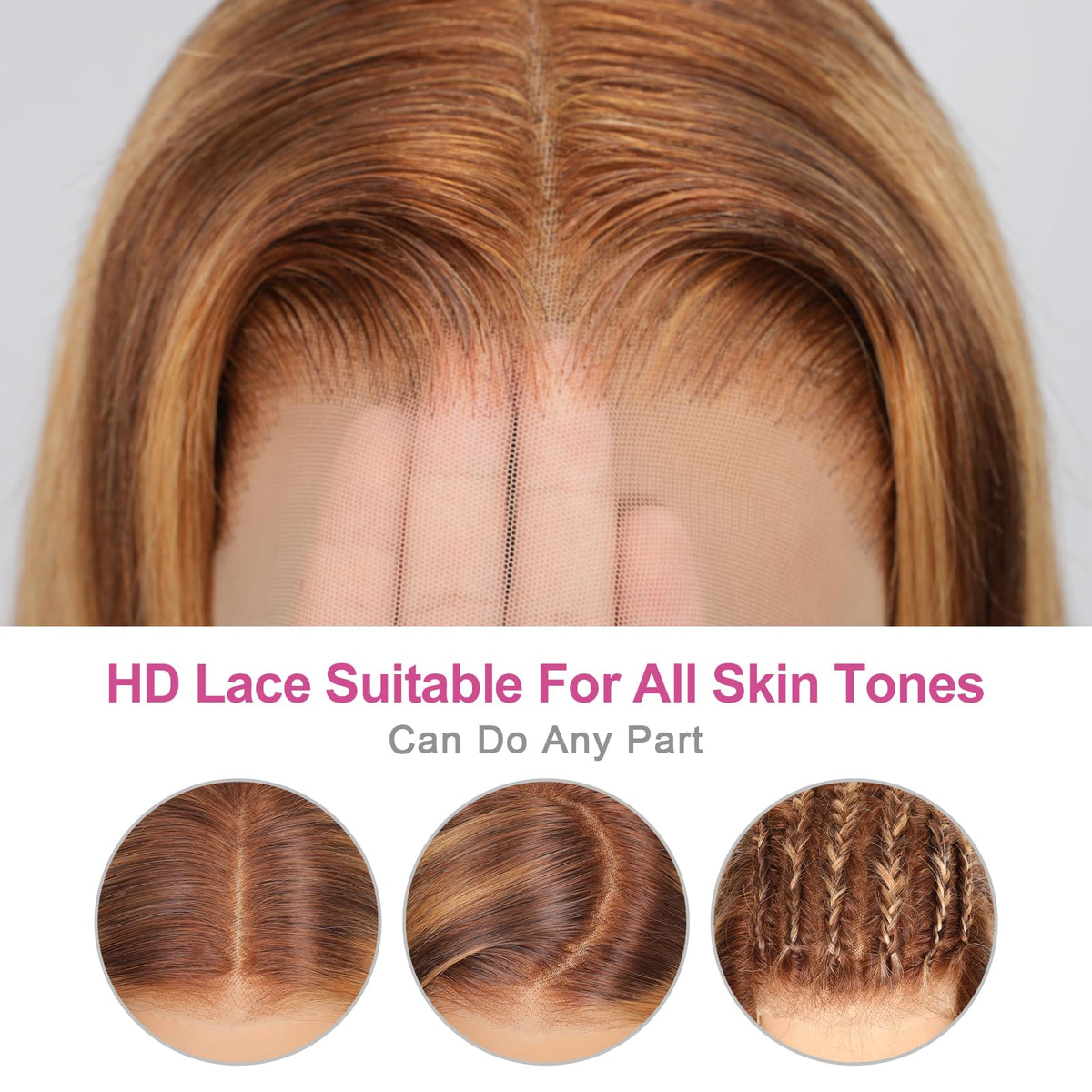 Smilenice HD transparent Swiss lace Brazilian virgin hair wig ready to style