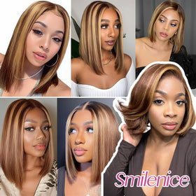 Smilenice ombre 12 inch lace wig for day to night looks