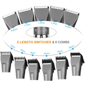 Sminiker guide combs 3-18mm help you set precise hair lengths.