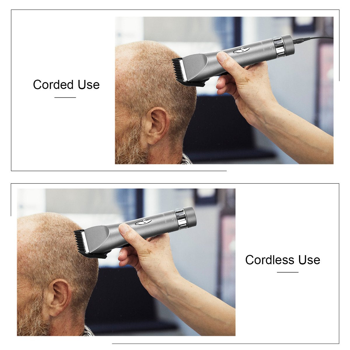 Sminiker quiet-motor hair clipper reduces noise for calmer grooming sessions.