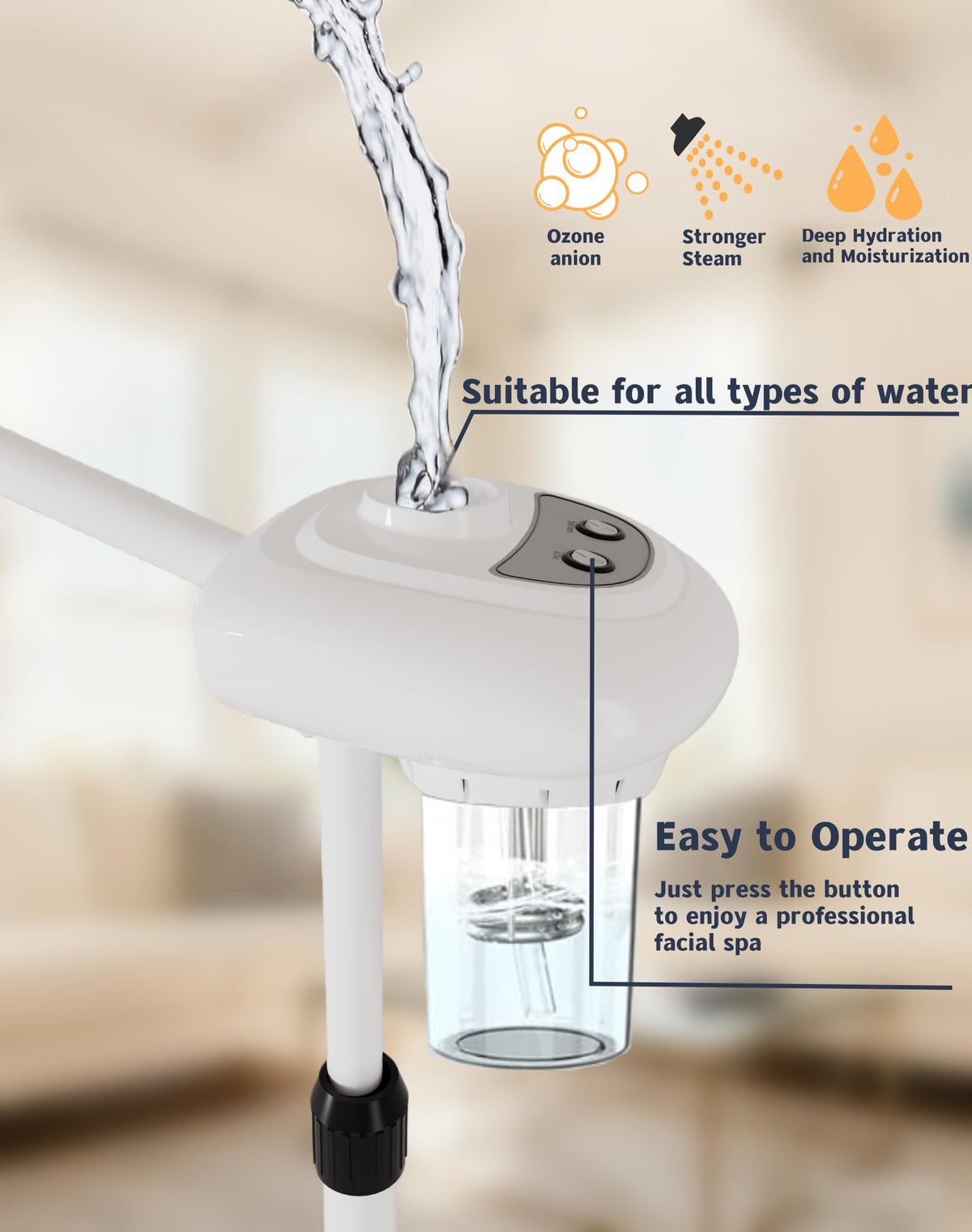 Smldsibe facial steamer designed for extractions and professional-grade pore prep.