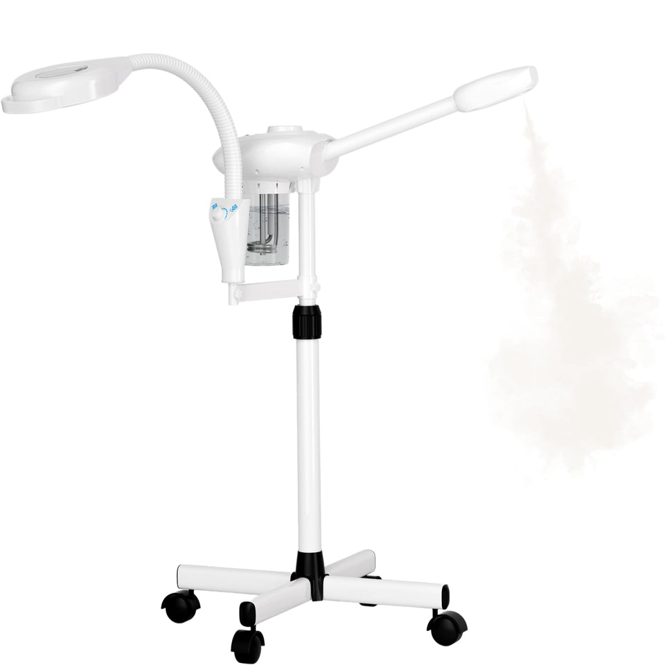 Smldsibe professional facial steamer with magnifying lamp for precise skin care at home.