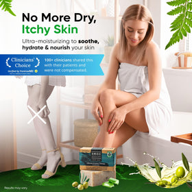 S.M.O.C. Skincare olive oil and coconut oil base nourishes skin without fragrance.