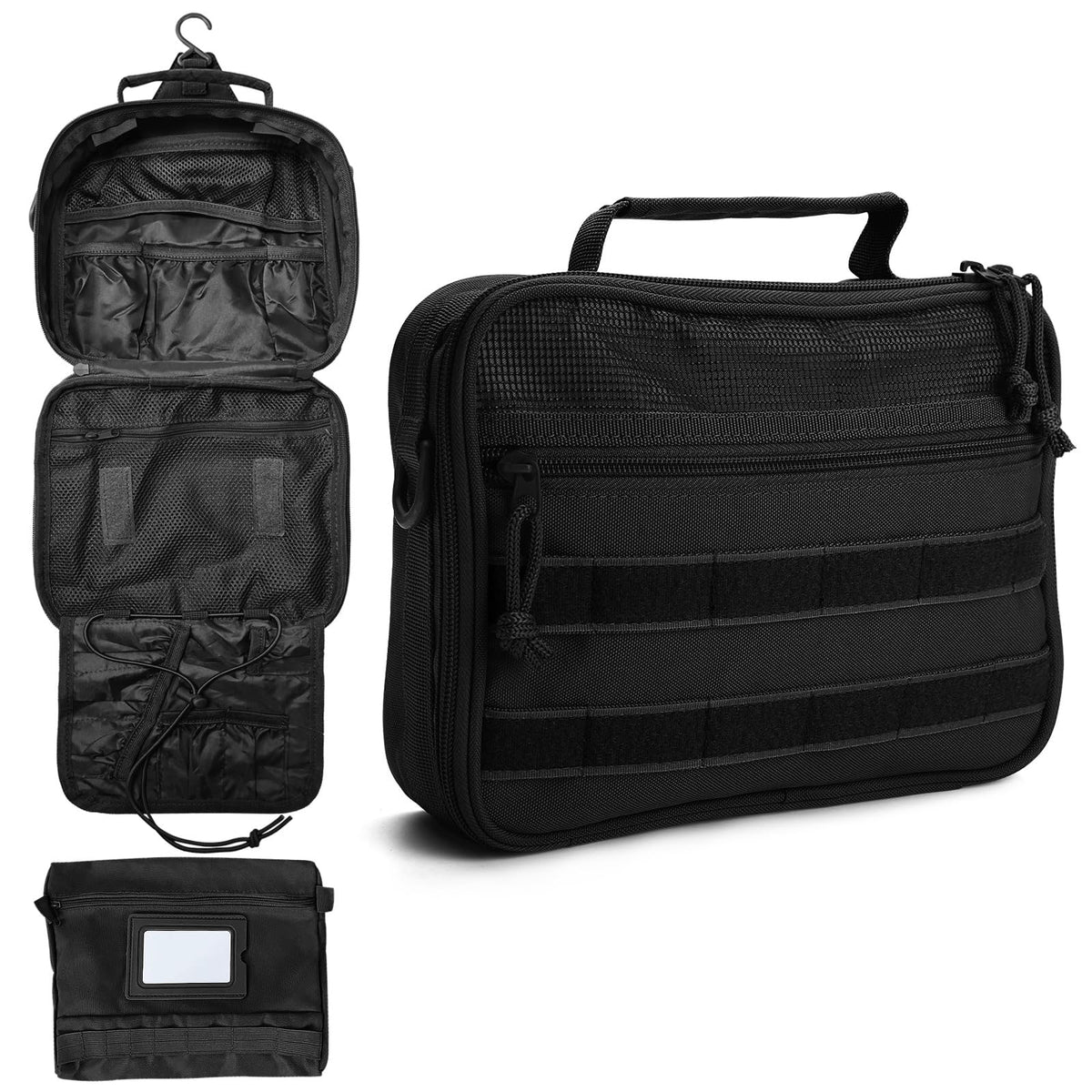 SMONT Toiletry Bag for Men with 3-layer organization for easy access on the go