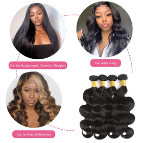 Smoothair body wave bundles 20-inch true length ready to install.