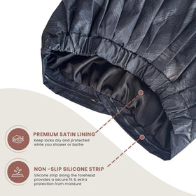 SMPL Objects shower cap with elastic Flexiband for comfortable daily use.