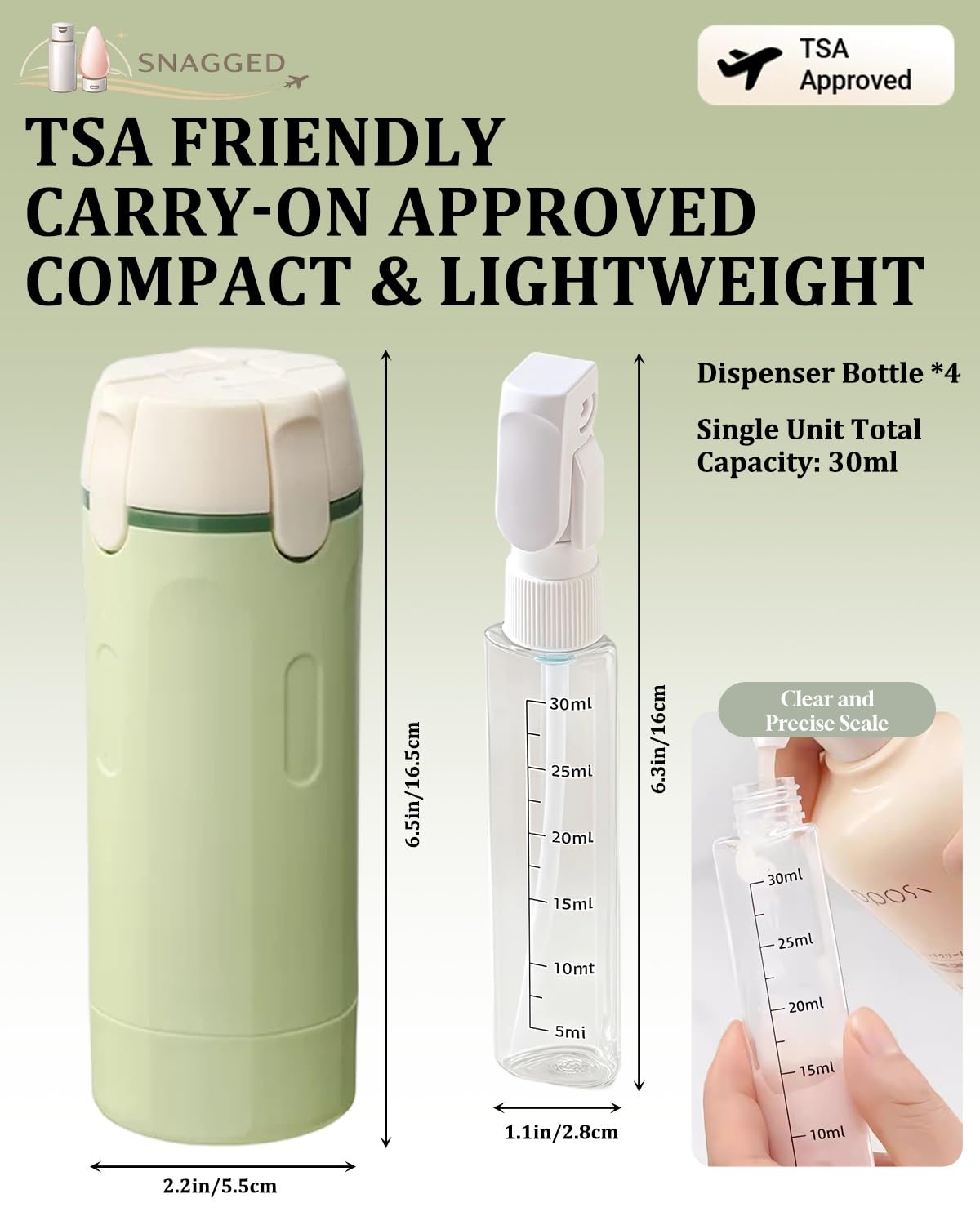 SNAGGED light-blocking design preserves product efficacy during transit.