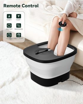 Snailax collapsible foot spa design for compact storage.