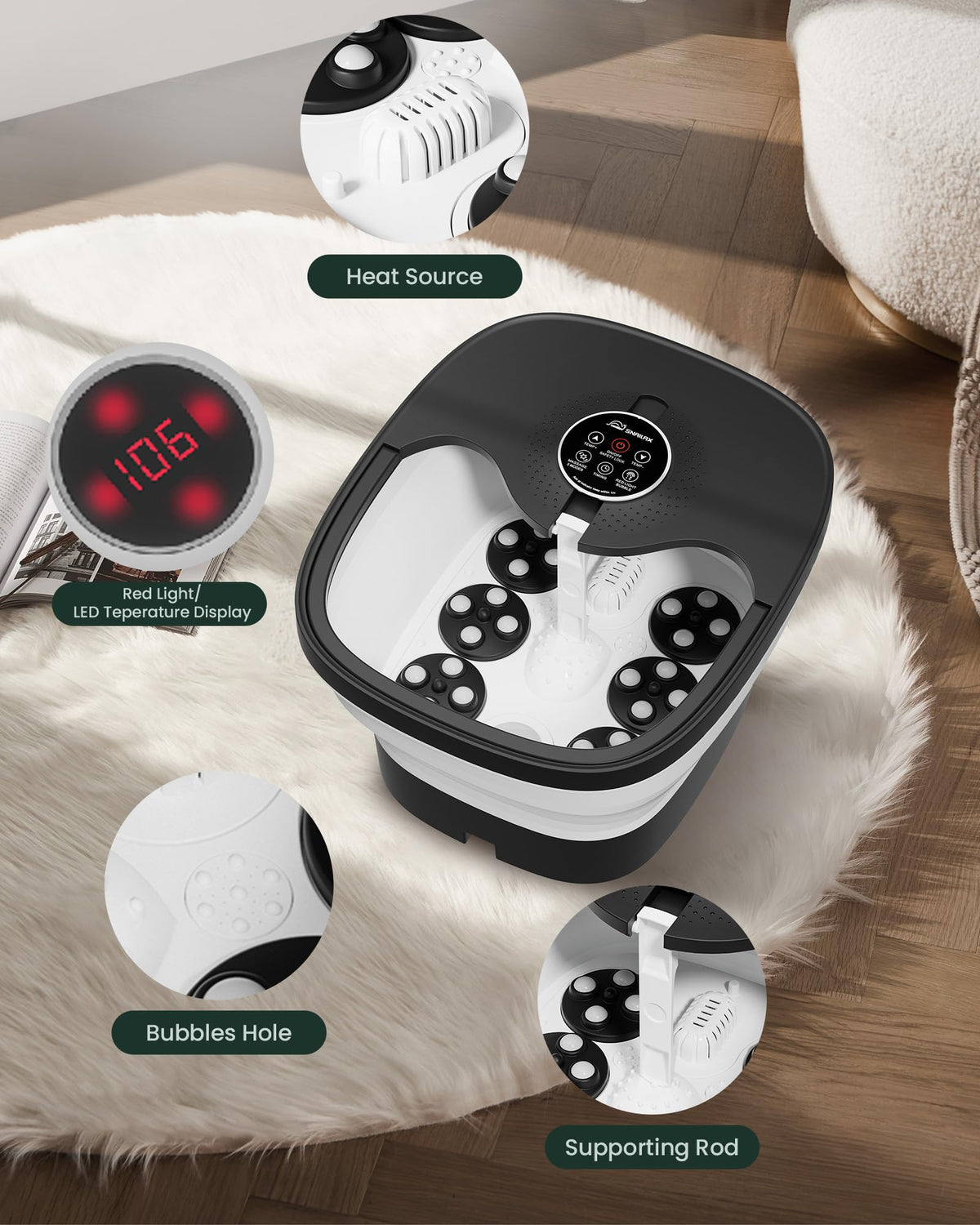Snailax foot spa massager makes a thoughtful gift for foot care enthusiasts.