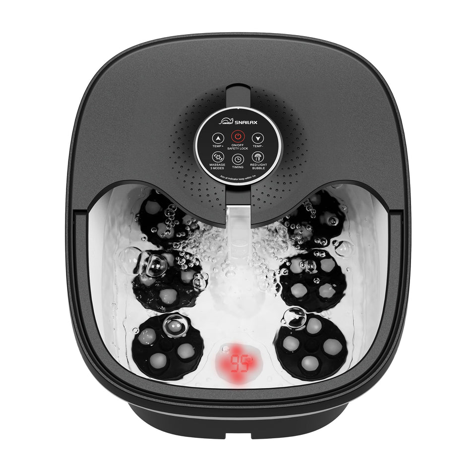 Snailax foot spa massager with heat and bubbles for relaxing sessions.