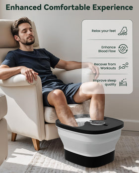 Snailax foot spa massager temperature control for personalized warmth.