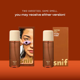Snif quick-drying formula on skin, easy daily use for body and hair.