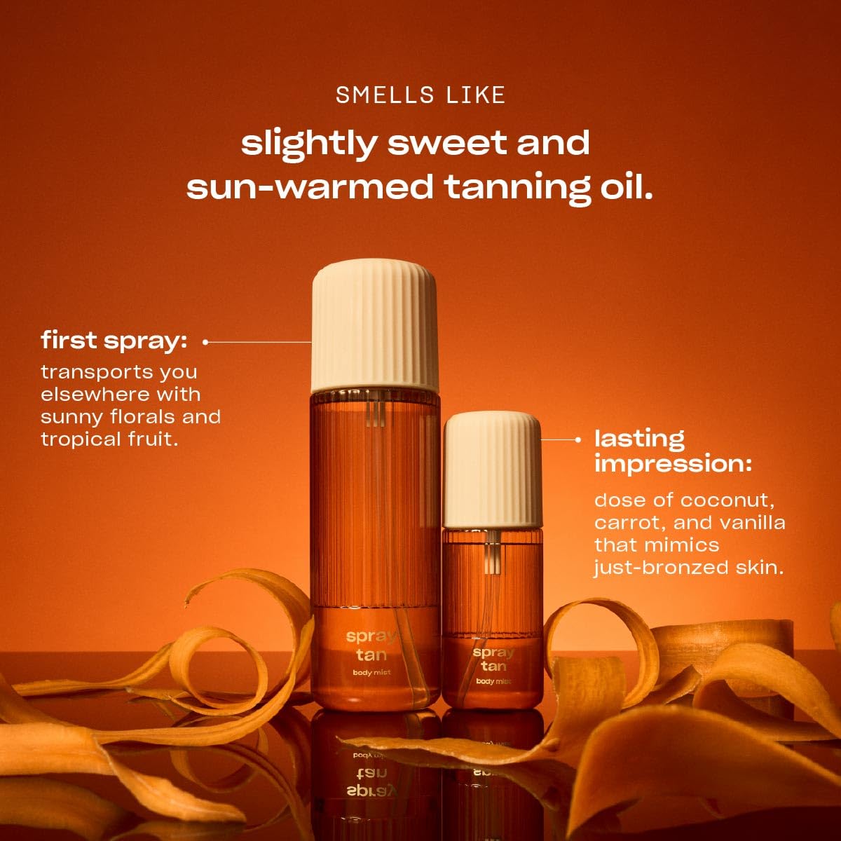 Snif Spray Tan Body Mist in action on the arm, quick-drying and easy to layer.