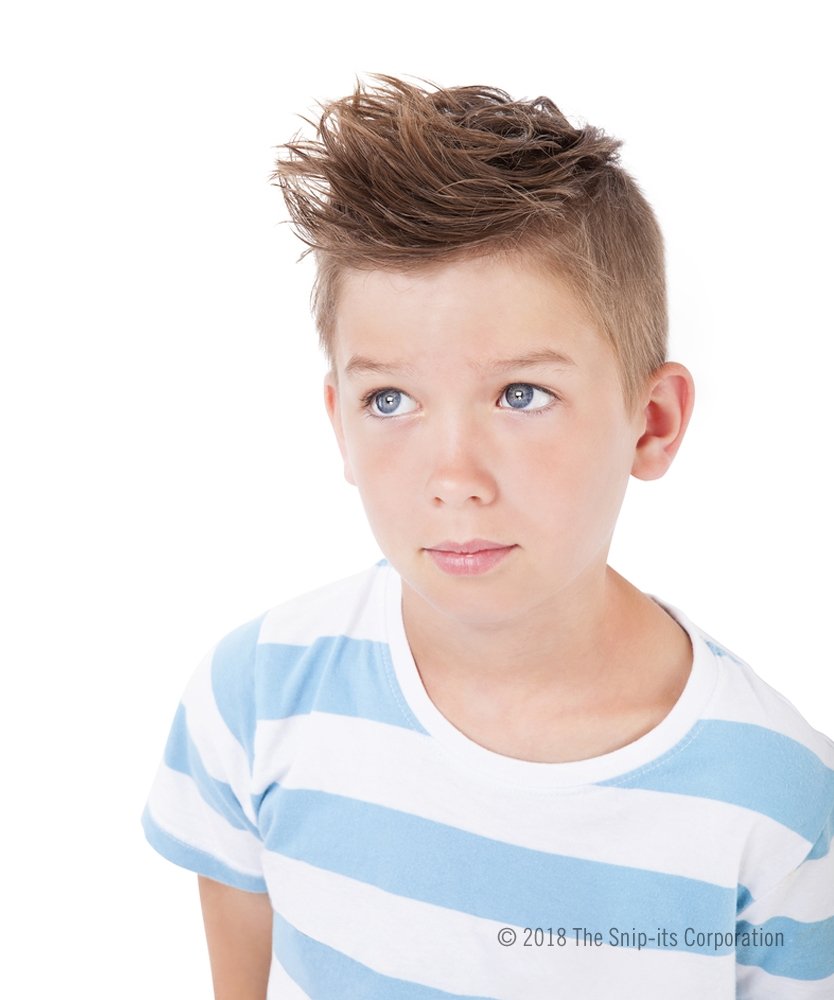 Snip-its Wacky Kids Hair Wax styling on hair shows versatile looks.