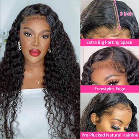 SNJON 13x6 HD transparent lace front blends with skin tones for seamless parting