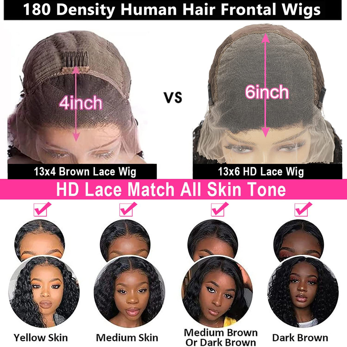 SNJON 13x6 HD lace front with deep parting for versatile styles