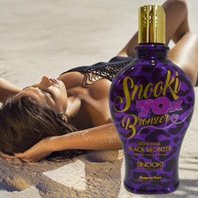 Snooki Supre Black Walnut bronzer cream emphasizing even application